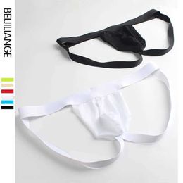 Underpants Mens seamless underwear ice silk sexy thong mens summer breathable low waisted shorts hot selling Q240430