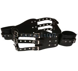 Bondage NEW Female Leather Arm Waist Thigh Wrist binder Restraint body harness Bind Lock R562269962