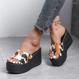 Dress Shoes Fashion Paintings Summer Women's Sandals Peep-Toe Woman High-Heeled Platfroms Casual Wedges For Women High Heels