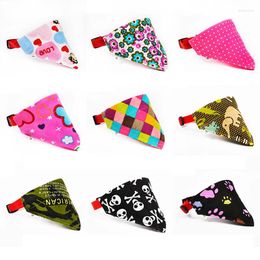 Dog Apparel 1Pc Cute Lovely Pet Canvas Scarf Collar Adjustable Puppy Triangular Bandage High Quality Cat Tie XS-XL 9 Colors