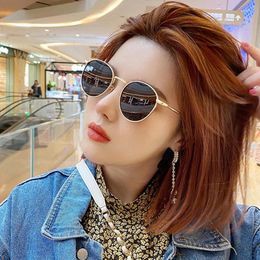Sunglasses INS Star With Glasses European And American Retro Small Oval Lightweight Women's Radiation