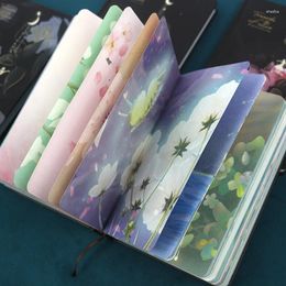 1pc Colour Inside Page Notebook Luminous Cover Diary Book Journal A5 Illustration Hardcover Scrapbook Cute Student Gift
