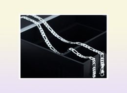 10pcs 14K Gold and Silver 2MM Italian curb Link Chain Necklace Figaro Chain Necklace Women Girls Men Boys Fashion Necklace Gold6783009