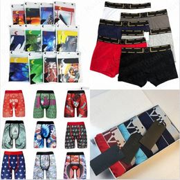 Summer Men underwear ethikaa flat angle trendy shorts ice silk printed sports quick drying bottom plus size shorts F0Ll#