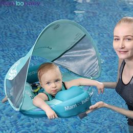 Mambobaby Summer Baby No Inflatable Squash with Sunshade Swimming Circle Swimming Floating Circle Swimming Infant Toy 240419