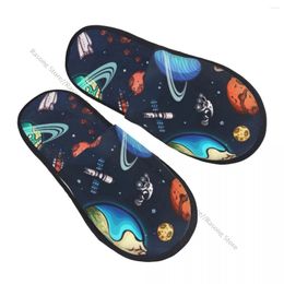 Slippers Indoor Astronomy Warm Home Plush Soft Fluffy