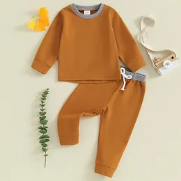 Clothing Sets Toddler Baby Boy Pant Spring Autumn Clothes Patchwork Long Sleeve Sweatshirts And Pants 2Pcs Set Items
