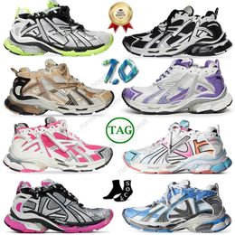 Traccia delle scarpe di design originale 7.0 Shoe Dress Shoes Triple S 7.5 Runner Sneaker Tracks 7 Tess Gomma Paris Speed ​​Platform Fashion Sports Outdoor Jogging Walking Walking