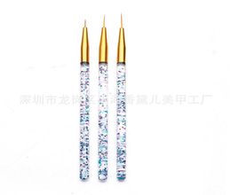 3Pcs 791116Mm Nail Art Brush Painting Drawing Manicure Pen Liner UltraThin Brushes5230487