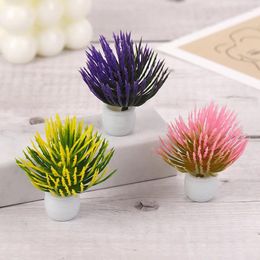 Decorative Flowers Home Decoration Simulation Green Plant Potted Mini Pine Needle Office Desk Ornament