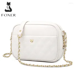 Bag FOXER 2024 Summer Brand Pillow Lady Crossbody Bags Women Leather Shoulder Casual Female Space Pad Handle Purse