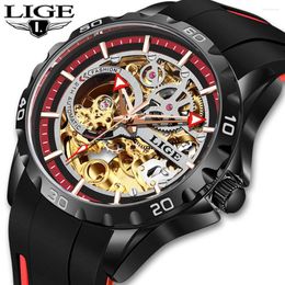 Wristwatches LIGE Mechanical Watches Chronograph Watch For Men Automatic Men's Luxury Original Brand Stainless Steel Tourbillon Clock