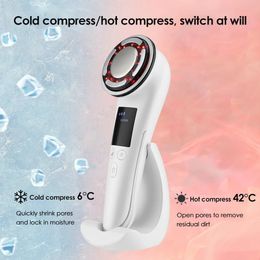 Massager Microcurrent Lifting Machine Skin Care Pon Therapy and Cold Compress Shrink Pores Anti Wrinkle Beauty 240430