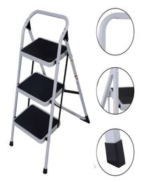 NEW Protable 3 Step Ladder Folding Non Slip Safety Tread Heavy Duty Industrial Home building materials1168134