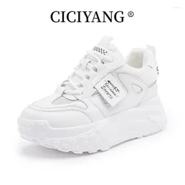 Casual Shoes CICIYANG Sneakers Women Women's Height Increasing White Black Autumn Chunky Breathable Leisure