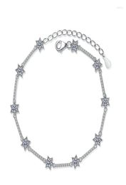 Moissanite Charm Bracelets Silver Bracelet With Ten Diamonds And A Sixpointed Star Jewellery Fawn225324115