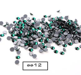 1440 Pieces Emerald fix Rhinestones SS12 Fix Flat Back Strass Sewing Fabric Garment Rhinestone Nail Art Stone4895862