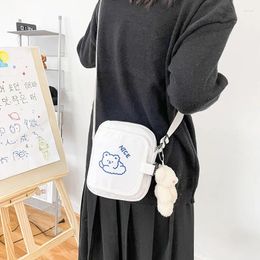 Shoulder Bags Ladies Handbag Cute Bear Bag Canvas Women Messenger Crossbody Small