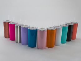 20oz Stainless Steel Thermal Insulation Straw Straight Cup 500ml Double Layer 304 Stainless Steel Sports Large Water Bottles DH0734342956