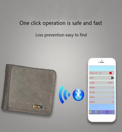 Wallets Men Bluetooth Smart Wallet PU Leather Antitheft Intelligent Purse Male Card Holders Anti Lost For Outdoor Travel7309899