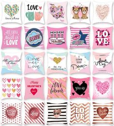 Love Peach Painting Pillowcase Cushion Covers Sofa Throw Decorative Pillow Case for Valentines Day 127 Colors6335803
