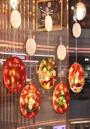 Christmas Round Led Decoration Hanging Light Room Curtain Xmas Tree Ornaments New Year Shopping Mall Window Home Decor270Z5143532