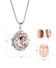 IJD20003 Hollow Ball Cremation Jewelry for Ashes Keepsake Pendant Necklace for Men Women Mini Urn Necklace for Human Pet Ashes Hol4035103