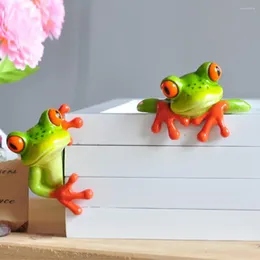 Decorative Figurines Frog Sculpture Eye-catching Simplicity Decoration Supplies Computer Peripheral Ornament For