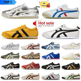 Designer shoes Men Mexico 66 Casual shoes Women Tiger Onitsukass Summer Canvas Series Running shoes Latex Combination Midsole Insole Slip-on White Vintage sneakers