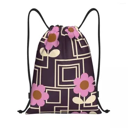 Shopping Bags Custom Print Maze Flower Orla Kiely Drawstring Bag Men Women Lightweight Sports Gym Storage Backpack