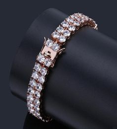 Designer Bracelet Hip Hop Jewelry Mens Bracelets pour hommes Diamond Tennis Chain Iced Out Luxury Bangles Hiphop Charm Rapper Love9917682