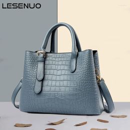Shoulder Bags LESENUO Luxury Handbag Women Top Handle High Capacity Fashion Quality PU Soft Leather Messenger Bag