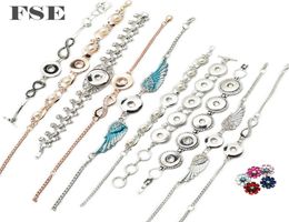 Whole Simple Snap Charms Bracelet Fit 18mm Ginger Snap Button Multi Styles Charms Bracelet 20mm Snap Jewellery 070183930264