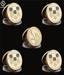 5PCS America In God We Trust Medal Of Honor 9991000 Craft Gold Plated Liberty Challenge Coin USA Collection2107558