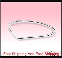 New Polished Wishbone Bangle Bracelets Women High Quality Jewelry For 925 Sterling Silver Bracelet With Original Retail Box Oc Vi1Fl3464076