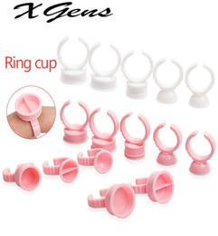 Disposable Glue Holder Ring Cups For Eyelashes Extension Tattoo Pigment Holder Pallet Adhesive Glue Holder Palette Container8581949