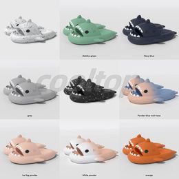 Summer Shark Slippers Anti-skid EVA Solid Colour Couple Parents Outdoor Cool Indoor Household Funny Shoe