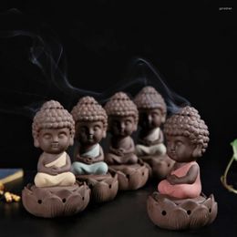 Decorative Figurines Ceramic Buddha Statue Incense Burner Stove Sandalwood Home Decor Coil Budda Ornaments Buda Bunner COLIFE Modern