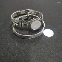 Link Bracelets Sublimation Blank #1mom Stainless Steel Button 10pcs/lot