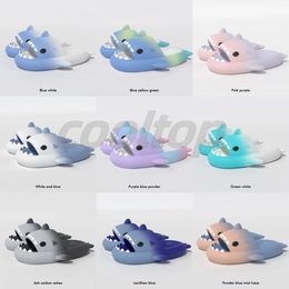 Summer High Quality Shark Slippers Anti-skid EVA Solid Colour Couple Parents Outdoor Cool Indoor Household Funny Shoe Super Soft