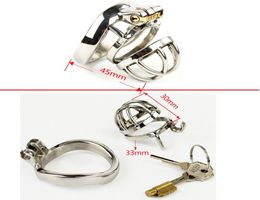 Smaller Stainless Steel Belt Cock Lock Cage Device Top Quality Metal Strap On Sex Products For Men6316243