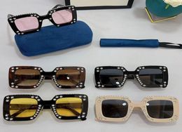 Sunglasses 0780S womens fashion classic big box diamond sexy personality glasses female super goodlooking UV400 designer top qual5119347