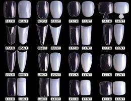 500PCS French Style Clear False Nails Tips Coffin Ballerina Acrylic Nail Tip Manicure Art Salons and Home DIY2341943