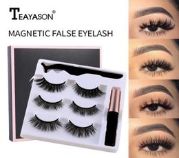 35Pairs Magnetic Eyelash set Magnet Liquid EyelinerMagnetic LashesTweezer Set Waterproof Long Lasting Eyelash Extension TSLM15969839