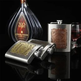 Grandpa Flasks Stainless Steel Hip Flask with Funnel Pocket Alcohol Whiskey Screw Cap 240429