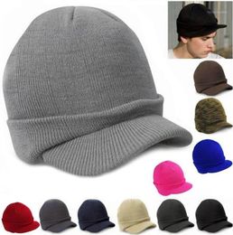 Ball Caps Men Women Knit Baggy Oversize Winter Hat Slouchy Chic Baseball Cap Y1075978227