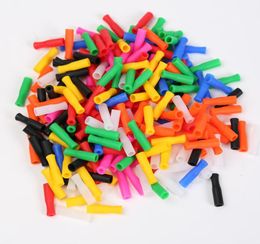 Drinking Straws 100PCS Food Grade Silicone Tips For 6mm Stainless Steel Cold Straw Cover Multicoloured Caps8418698