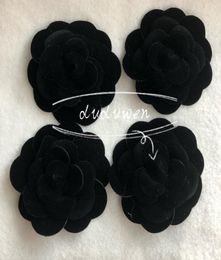 black velvet camellia DIY Part 8X8CM selfadhesion camellia flower for C VIP stick on bag or card for boutique packing2338786