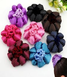 50Pcs Horse Show Pinup Dressage Crew Burlesque Plain Bun Cover Bow Hair Snood Net8880005