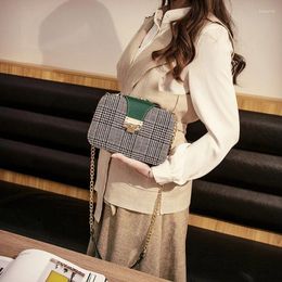 Shoulder Bags Women Fashion Retro Double Zipper 3 Layers Of Space Chain Strap Camera Bag Crossbody Plaid Office Daily